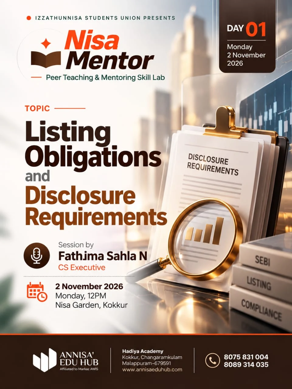 Nisa Mentor 05: Listing Obligations and Disclosure Requirements, by Ms. Fathima Sahla N