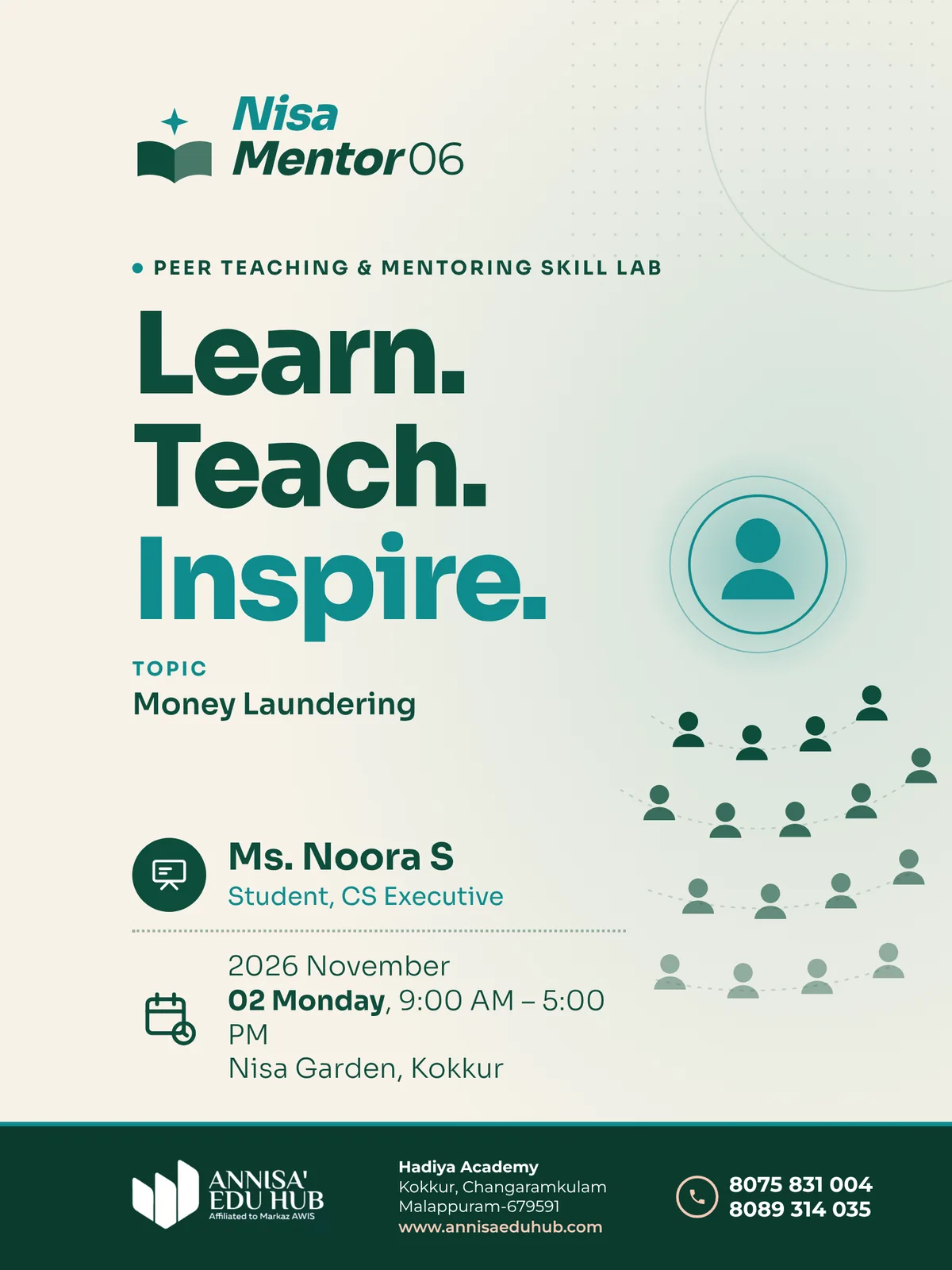 Nisa Mentor 06: Money Laundering, by Ms. Noora S