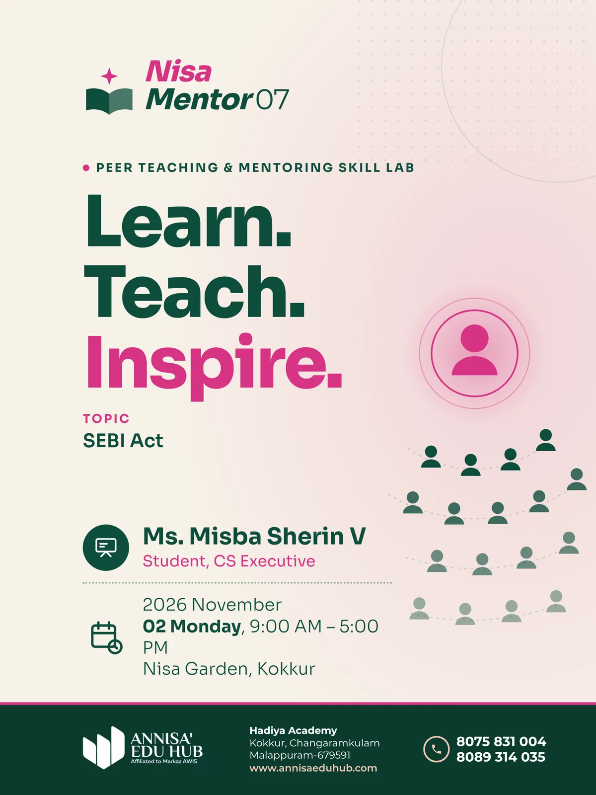 Nisa Mentor 07: SEBI Act, by Ms. Misba Sherin V