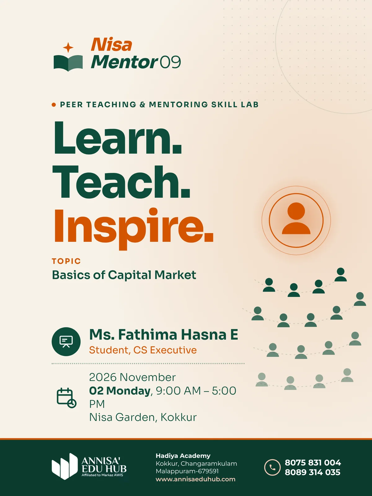Nisa Mentor 09: Basics of Capital Market, by Ms. Fathima Hasna E