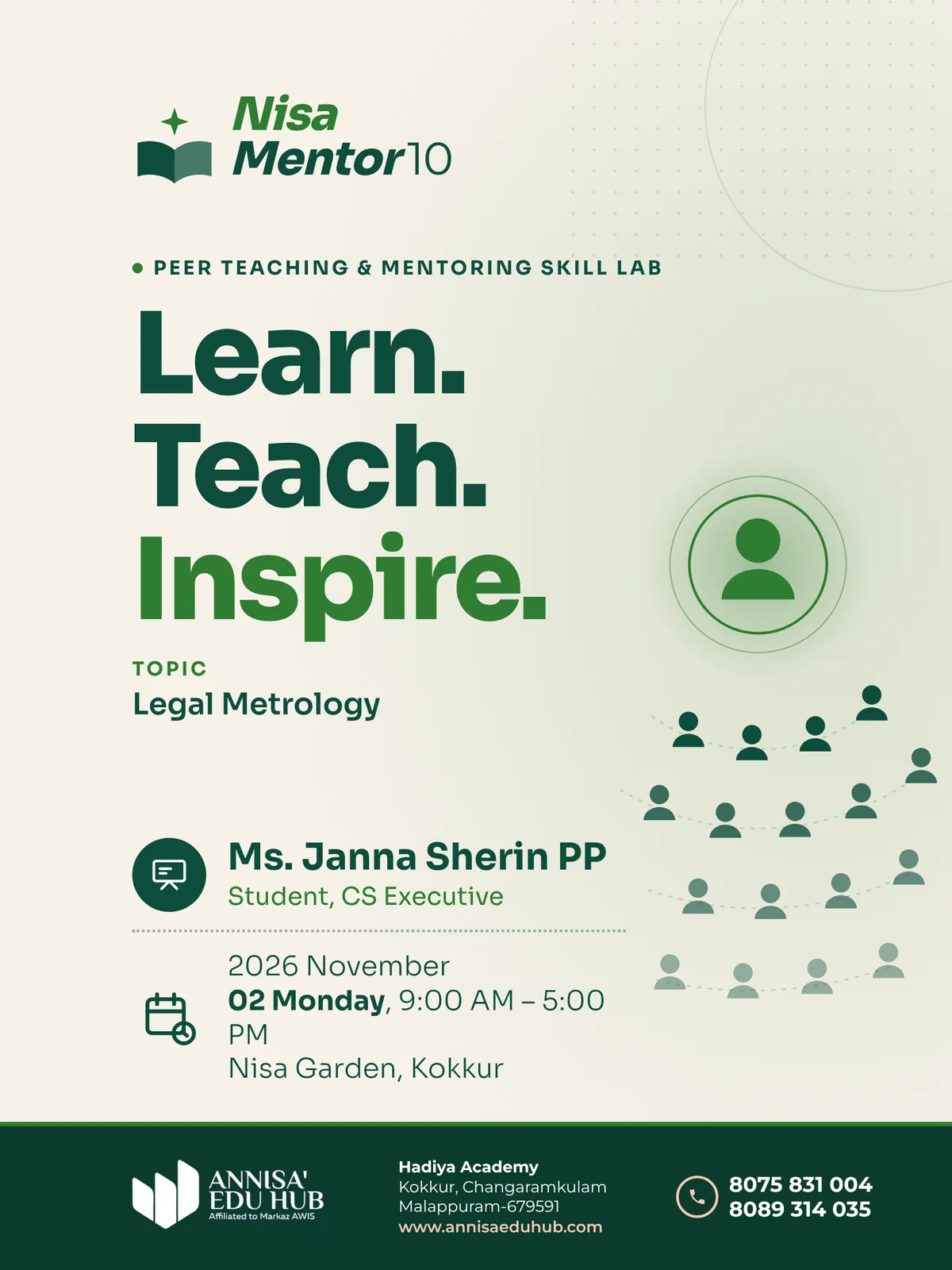 Nisa Mentor 10: Legal Metrology, by Ms. Janna Sherin PP